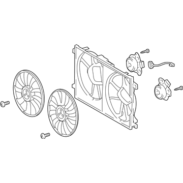 Lexus 16360-24070 Fan Assembly, W/MOTOR