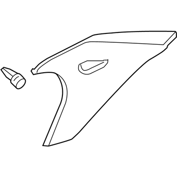 Nissan 76935-ZK001 Finisher-Rear Pillar, LH