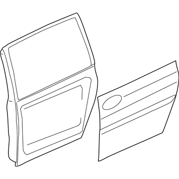 Hyundai 77003-4D010 Panel Assembly-Rear Door, LH