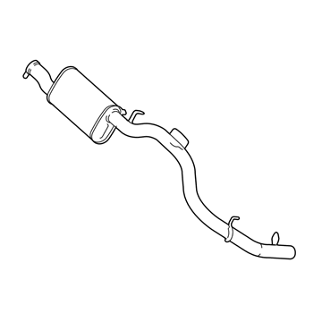 Ford 3C7Z-5230-AB Muffler & Pipe