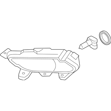 Hyundai 92201-3Q000 Front Driver Side Fog Light Assembly