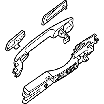 Nissan 82606-ZN77A Rear Door Outside Handle Assembly Left