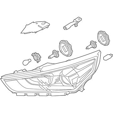 Hyundai 92101-G2050-MBL Headlamp Assembly, Left