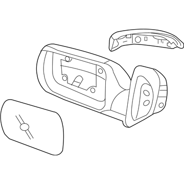 Kia 876104D910 Outside Rear View Mirror Assembly, Left