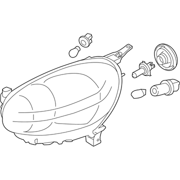 Nissan 26010-3AN0B Passenger Side Headlamp Assembly