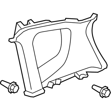 Honda 84131-TF0-N81ZA Garnish Assy., R. Quarter Pillar *NH220L* (CLEAR GRAY)