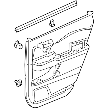 Honda 83701-TG7-A21ZA Lining, R. RR. Door Assy. (Lower) *YR507L* (SHADOW BEIGE)