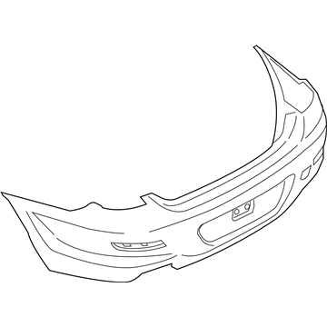 BMW 51-12-7-261-576 Panel, Bumper, Primed, Rear