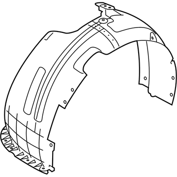 Hyundai 86811-G2000 Front Wheel Guard Assembly, Left