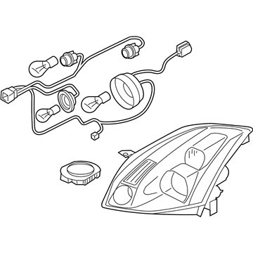 Nissan 26010-ZK30A Passenger Side Headlamp Assembly