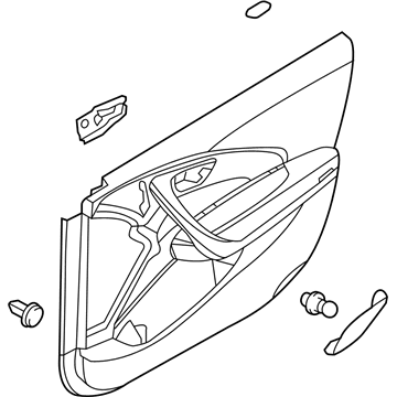 Hyundai 82306-3V711-RY Panel Assembly-Front Door Trim, RH