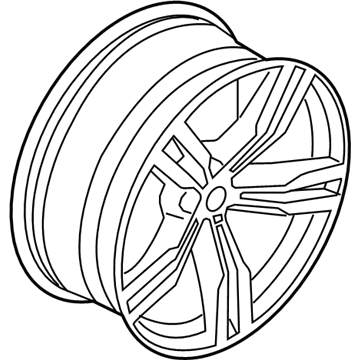 BMW 36-11-7-850-581 Disc Wheel, Light Alloy, Orbitgrey