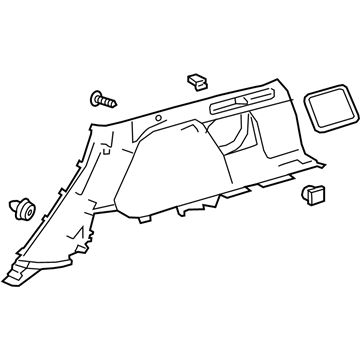 Acura 84619-TJB-A04ZA Lining, Rear (Deep Black)