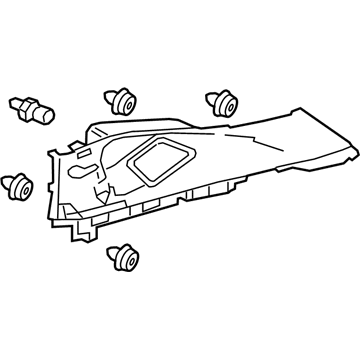 Acura 84134-TJB-A11ZB Garnish Complete R (Deep Black)