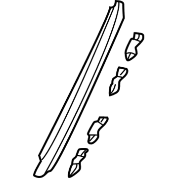 Honda 73162-S5A-003 Garnish Assy., L. FR. Windshield Side