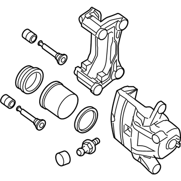 Nissan 41011-3TA0D CALIPER ASSY-FRONT LH, W/O PAD & SHIM