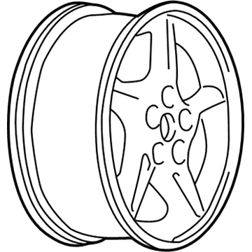 GM 9592933 Wheel Rim-16X7 Aluminum *Aluminum