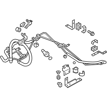 Infiniti 49710-1MC1A Power Steering Hose & Tube Set