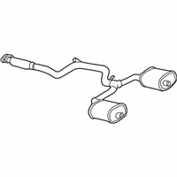 OEM 2001 Chevrolet Monte Carlo Exhaust Muffler Assembly (W/ Exhaust Pipe & Tail Pipe) - 10300202