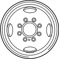 OEM 1987 Ford F-350 Wheel, Steel - F2TZ-1015-C