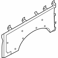 OEM 2010 Ford E-350 Super Duty Quarter Pillar Trim - XC2Z-1631012-AAB