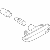 OEM 2001 BMW 330Ci Addition. Turn Indicator Lamp, Left White - 63-13-7-165-845