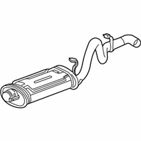 OEM 1999 Jeep Wrangler Exhaust Muffler And Tailpipe - 52019241AF