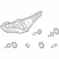 OEM 2017 Hyundai Veloster Headlamp Assembly, Left - 92101-2V110