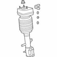 OEM 2004 Lexus RX330 Cylinder Assy, Pneumatic, Rear LH W/Shock Absorber - 48090-48070