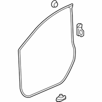 OEM 2012 Honda Civic Weatherstrip, R. FR. Door - 72310-TR0-A01