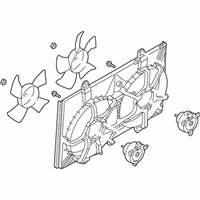 OEM 2004 Nissan Murano Motor & Fan Assy-With Shroud - 21481-CA00B