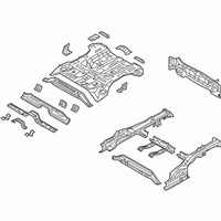 OEM Hyundai Panel Complete-Rear Floor - 65500-D3551