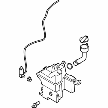 OEM 2021 Hyundai Sonata Reservoir & Pump Assembly-Washer - 98610-L0000