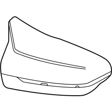 OEM BMW OUTSIDE MIRROR SHROUD, CARBO - 51-16-8-043-648