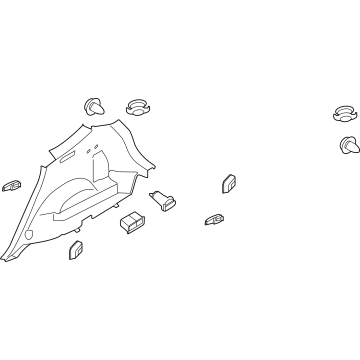OEM 2022 Hyundai Santa Fe TRIM ASSY-LUGGAGE SIDE RH - 85740-S1420-NNB