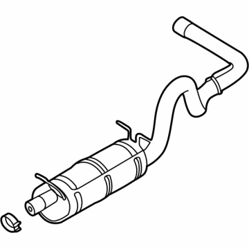 OEM 2022 Ford E-350 Super Duty Muffler & Pipe - LC2Z-5230-C