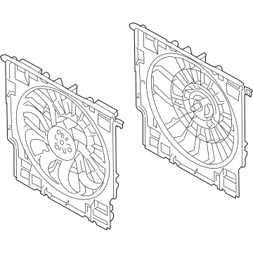 OEM 2022 BMW X5 Fan Housing With Fan - 17-42-8-655-762