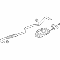 OEM 2015 Cadillac ELR Exhaust Muffler (W/Exhaust Pipe) - 22918667