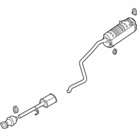 OEM 2020 Hyundai Accent Center & Rear Muffler Complete - 28605-J0800