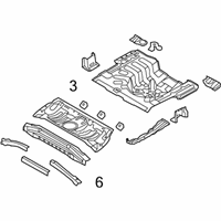 OEM Hyundai Accent Panel Complete-Rear Floor - 65500-1R300