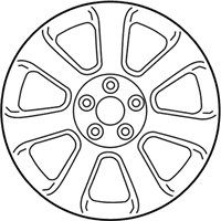 OEM 2013 Hyundai Elantra Coupe 17 7-Spoke Wheel Rim - 52910-3X350
