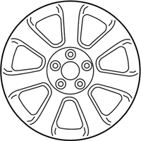 OEM 2013 Hyundai Elantra 17 7-Spoke Wheel Rim - 52910-3X350