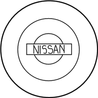 OEM 1997 Nissan Maxima Disc Wheel Ornament - 40343-5P010