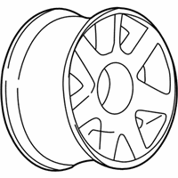 OEM 2002 Cadillac DeVille Wheel Rim-17X7.5 Aluminum (Bright Machine Spokes) *Bright Machine N - 9594267