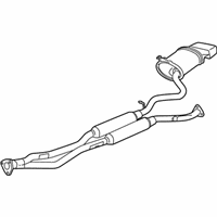 OEM 2014 Acura TL Muffler, Passenger Side Exhaust - 18307-TK5-A11