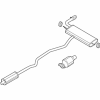 OEM Ford SSV Plug-In Hybrid Muffler & Pipe - KS7Z-5F250-B