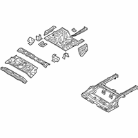 OEM Kia Forte Panel Complete-Rear Floor - 655001M510