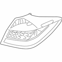 OEM 2013 Hyundai Genesis Lens & Housing-Rear Combination Outside Lamp, LH - 92410-3M250