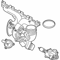 OEM 2019 BMW X2 TURBOCHARGER WITH EXHAUST MA - 11-65-8-658-211