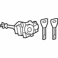 OEM Lexus GS350 Door Lock Cylinder & Key Set, Left - 69052-30330